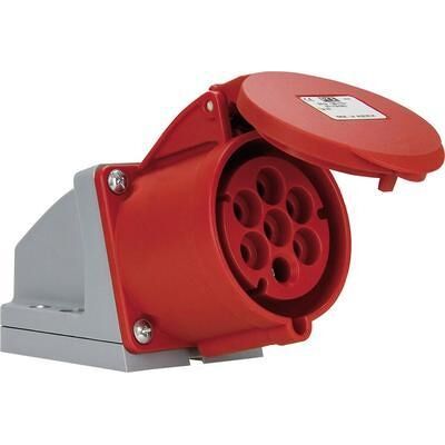 PCE Enchufe de pared 32A de 7 polos - Producto eléctrico PCE Enchufe de pared 32A de 7 polos - Producto eléctrico