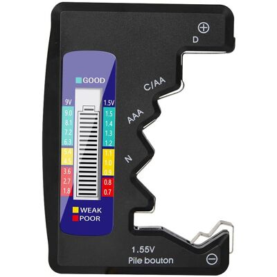 OEM Probador De Capacidad De Batería De Litio Universal Aa Aaa Lr44 De 1,5 V Y 9 V, Comprobador De Fuente De Alimentación, Herramientas De Medición - Negro OEM Probador De Capacidad De Batería De Litio Universal Aa Aaa Lr44 De 1,5 V Y 9 V, Comprobador De Fuente De Alimentación, Herramientas De Medición - Negro