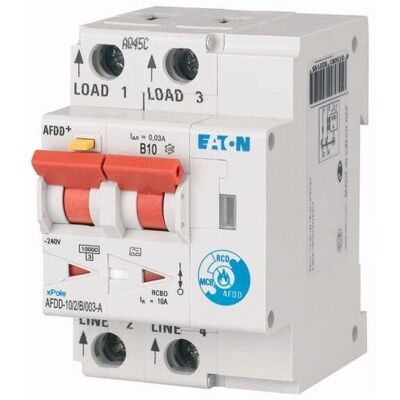 Eaton AFDD 2P - 10A, Sensibilidad 30mA, Curva B - Interruptor Eaton AFDD 2P - 10A, Sensibilidad 30mA, Curva B - Interruptor