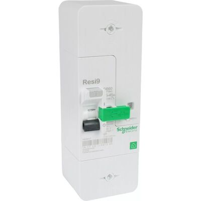 Schneider R9E10345 Desconectador - 2P 15/45A 500mA - Disyuntor diferencial Schneider R9E10345 Desconectador - 2P 15/45A 500mA - Disyuntor diferencial
