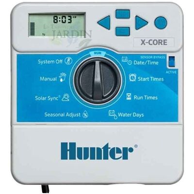 Programador de riego Hunter XCore 6 zonas interior Programador de riego Hunter XCore 6 zonas interior