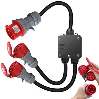 OEM Adaptador Cee De 32 A A 16 A, Cable De Extensión Ip44 De 150 Cm Con Inversor De Fase De 5 Pines Para Obras De Construcción Y Uso En Exteriores. OEM Adaptador Cee De 32 A A 16 A, Cable De Extensión Ip44 De 150 Cm Con Inversor De Fase De 5 Pines Para Obras De Construcción Y Uso En Exteriores.