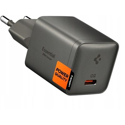 SHUMEE Cargador De Pared Rápido Spigen, Fuente De Alimentación Usb-c Tipo C De 30 W, 1 Unidad. SHUMEE Cargador De Pared Rápido Spigen, Fuente De Alimentación Usb-c Tipo C De 30 W, 1 Unidad.