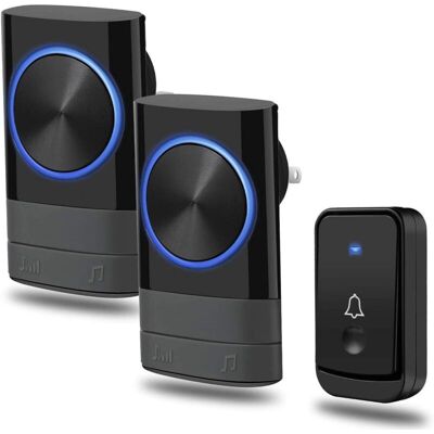 OEM Timbre Inalámbrico De 300 M, Timbre Enchufable, 2 Receptores, 1 Botón Pulsador Inalámbrico, Timbre Impermeable Ip44, 4 Niveles De Volumen, 45 Tonos De Llamada - Crezuo OEM Timbre Inalámbrico De 300 M, Timbre Enchufable, 2 Receptores, 1 Botón Pulsador Inalámbrico, Timbre Impermeable Ip44, 4 Niveles De Volumen, 45 Tonos De Llamada - Crezuo