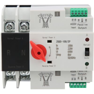 OEM – Interruptor De Transferencia Automática De 2 Vías 100a – Tensión Ca 220v – Plástico Ignífugo – Tiempo De Conversión ≤0,05 S – Zgq5-100-crezuo OEM – Interruptor De Transferencia Automática De 2 Vías 100a – Tensión Ca 220v – Plástico Ignífugo – Tiempo De Conversión ≤0,05 S – Zgq5-100-crezuo