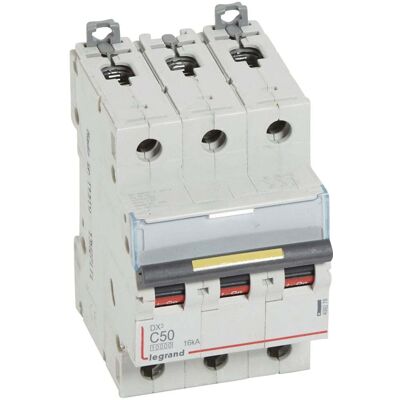 LEGRAND Dx³ Disjoncteur 3p Courbe C 50a 10ka/16ka - Leg409278 LEGRAND Dx³ Disjoncteur 3p Courbe C 50a 10ka/16ka - Leg409278