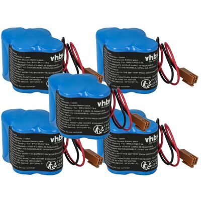 Vhbw 5x Batería Reemplaza Ge / Fanuc Br2/3agct4a, Br-2/3agct4a, Cl 25a, Plc 18-t Para Controlador De Periférico (3000 Mah, 6 V, Li-mno2) Vhbw 5x Batería Reemplaza Ge / Fanuc Br2/3agct4a, Br-2/3agct4a, Cl 25a, Plc 18-t Para Controlador De Periférico (3000 Mah, 6 V, Li-mno2)