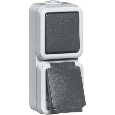 Peha Gris D 6666 WAB Interruptor y Enchufe - IP54 Peha Gris D 6666 WAB Interruptor y Enchufe - IP54