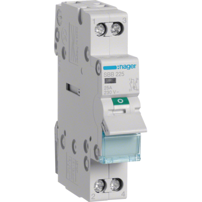 Hager Interrupteur Modulaire À Voyant Led Orange 2p 25a - Hagsbb225 Hager Interrupteur Modulaire À Voyant Led Orange 2p 25a - Hagsbb225