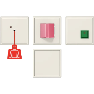 Jung Juego De Llamada De Emergencia, Duroplástico, Serie Ls, Blanco Nrs Ls 0834 Jung Juego De Llamada De Emergencia, Duroplástico, Serie Ls, Blanco Nrs Ls 0834