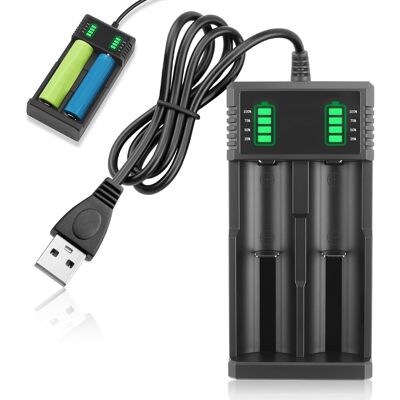 OEM Cargador De Batería Dual 18650 3.7v/3.6v Cargador Usb Inteligente Universal Para Baterías Recargables De Iones De Litio De 3.7v Y 3.6v 18650 18500 18490 18350 17670 17500 16340 (rcr123) 14500 14650 26 OEM Cargador De Batería Dual 18650 3.7v/3.6v Cargador Usb Inteligente Universal Para Baterías Recargables De Iones De Litio De 3.7v Y 3.6v 18650 18500 18490 18350 17670 17500 16340 (rcr123) 14500 14650 26