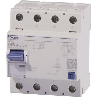 Doepke Doepke Rcd-Schutz B 4p 440V 63A 0,03A - Dispositivo de corriente residual Doepke Doepke Rcd-Schutz B 4p 440V 63A 0,03A - Dispositivo de corriente residual