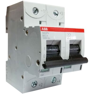 Abb - Interruptor Seccionador 63a 1000vdc 2 Polos S802pvm63h Abb - Interruptor Seccionador 63a 1000vdc 2 Polos S802pvm63h