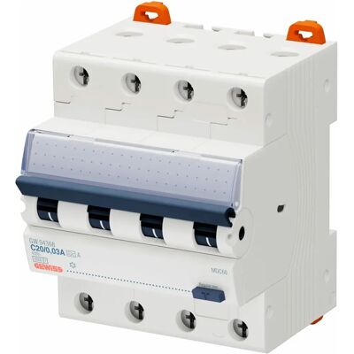 Gewiss Interruptor Automático Magnetotérmico Diferencial Kompact - Mdc 60 - 4p Característica C 20a Tipo A Idn=0,03a - 4 Te, Gw94368 Gewiss Interruptor Automático Magnetotérmico Diferencial Kompact - Mdc 60 - 4p Característica C 20a Tipo A Idn=0,03a - 4 Te, Gw94368