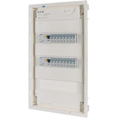 Eaton Pequeño Distribuidor Empotrado Equipado, 3 Filas, Puerta De Chapa De Acero Plana, 189575 Eaton Pequeño Distribuidor Empotrado Equipado, 3 Filas, Puerta De Chapa De Acero Plana, 189575