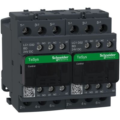 Schneider Electric - Contacteur Inverseur Tesys Lc2d 3p Ac3 440v 32 A Bobine 24 Vcc - Lc2d32bd Schneider Electric - Contacteur Inverseur Tesys Lc2d 3p Ac3 440v 32 A Bobine 24 Vcc - Lc2d32bd