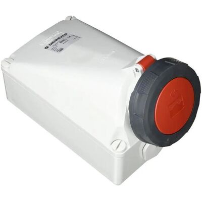 Mennekes 125A Enchufe de Pared IP67 - 5P, 400V, temporizador 6h - Plástico Mennekes 125A Enchufe de Pared IP67 - 5P, 400V, temporizador 6h - Plástico