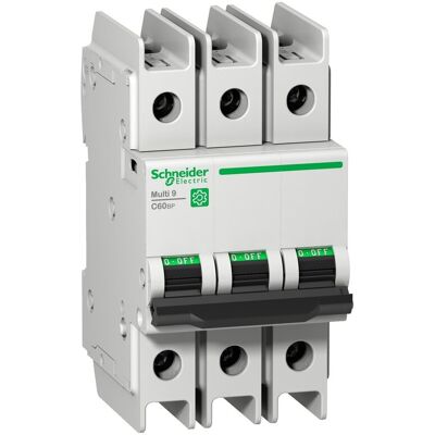 Schneider Electric Interruptor Automático C60n De Schneider 3 Polos 6a Tipo C, Ul489, Compacto. Schneider Electric Interruptor Automático C60n De Schneider 3 Polos 6a Tipo C, Ul489, Compacto.