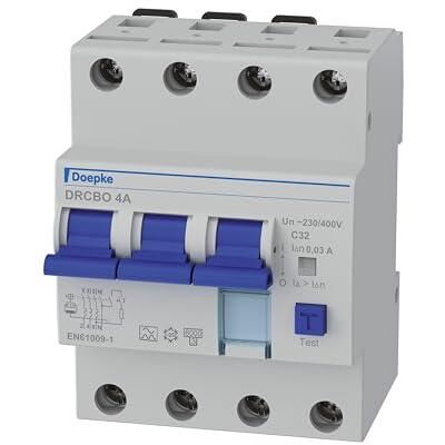 Doepke DRCBO4C32/0,03/3N-A - Interruptor diferencial / Disyuntor de protección Doepke DRCBO4C32/0,03/3N-A - Interruptor diferencial / Disyuntor de protección
