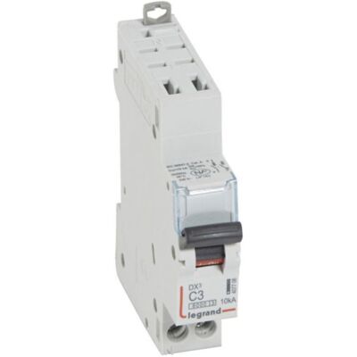 Disjoncteur Dx³6000 10ka Arrivée Haute Automatique Et Départ Bas À Vis U+n - 230v - 3a - Courbe C - 1 Module - Legrand Disjoncteur Dx³6000 10ka Arrivée Haute Automatique Et Départ Bas À Vis U+n - 230v - 3a - Courbe C - 1 Module - Legrand