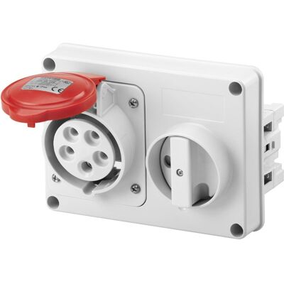 Gewiss - Toma De Corriente Con Enclavamiento 3p+n+e 16a Ip44 380v Sin Caja Gw66109 Gewiss - Toma De Corriente Con Enclavamiento 3p+n+e 16a Ip44 380v Sin Caja Gw66109