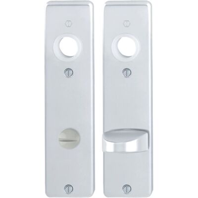 Par de escudos cortos de aluminio HOPPE - 78 mm - Para puertas WC/Baño Par de escudos cortos de aluminio HOPPE - 78 mm - Para puertas WC/Baño