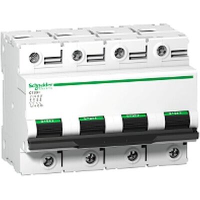 Schneider Electric - Disjoncteur C120h 4p 125 A, Courbe B, 15 Ka - A9n18437 Schneider Electric - Disjoncteur C120h 4p 125 A, Courbe B, 15 Ka - A9n18437