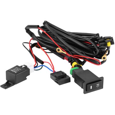 OEM – Kit De Cableado Para Faros Antiniebla Led De 12 V – Relé De 40 A – Interruptor Basculante Iluminado – Longitud: 3,26 M -crezuo OEM – Kit De Cableado Para Faros Antiniebla Led De 12 V – Relé De 40 A – Interruptor Basculante Iluminado – Longitud: 3,26 M -crezuo