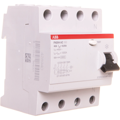 OEM Interruptor Diferencial De Ca De 4 Polos, 40 A, 30 Ma, Fh204 Ac-40/0.03 2csf204002r1400 OEM Interruptor Diferencial De Ca De 4 Polos, 40 A, 30 Ma, Fh204 Ac-40/0.03 2csf204002r1400