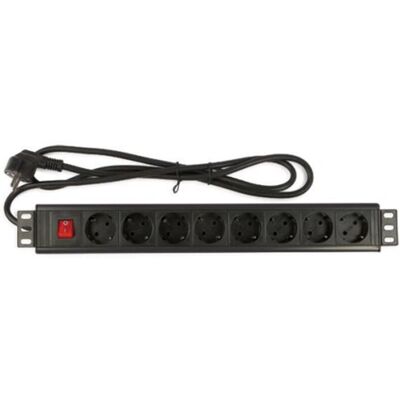 FONESTAR Regleta Rack 8 Enchufes Para 19in 1u Metalica FONESTAR Regleta Rack 8 Enchufes Para 19in 1u Metalica