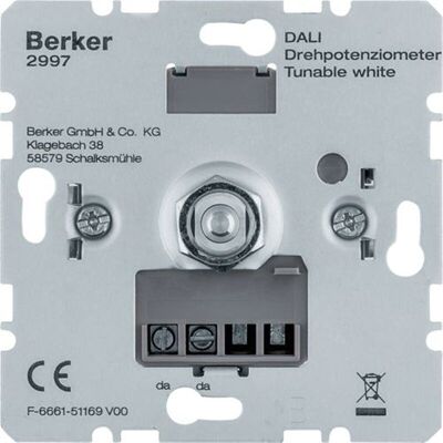 Dimmer DALI Berker - Blanco ajustable, Soporta DALI, 4 unidades Dimmer DALI Berker - Blanco ajustable, Soporta DALI, 4 unidades