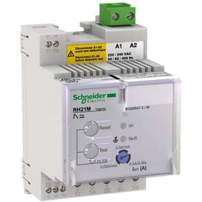 Schneider Electric - Vigirex Rh21m 220-240vac Sens.0,03a/0,3a Instantané - Sens.0,3a Temporisé 0,06 S Schneider Electric - Vigirex Rh21m 220-240vac Sens.0,03a/0,3a Instantané - Sens.0,3a Temporisé 0,06 S