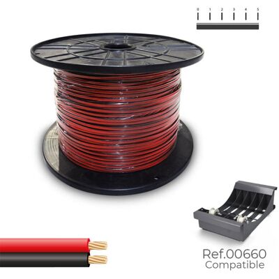 EDM Sediles Cable Paralelo 48v 2x0,75mm² Color Rojo Y Negro 500m (bobina De Ø26x15cm) EDM Sediles Cable Paralelo 48v 2x0,75mm² Color Rojo Y Negro 500m (bobina De Ø26x15cm)