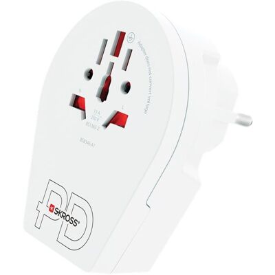 Skross - 1.500290 Adaptador De Enchufe Eléctrico Tipo F Universal Blanco Skross - 1.500290 Adaptador De Enchufe Eléctrico Tipo F Universal Blanco