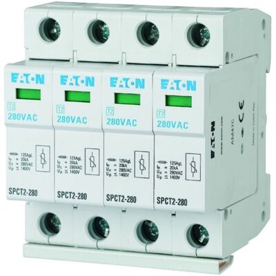 Eaton SPCT2-460/4 Protector de Sobretensiones - 4P, 460VAC, IP20, Tipo 2 Eaton SPCT2-460/4 Protector de Sobretensiones - 4P, 460VAC, IP20, Tipo 2