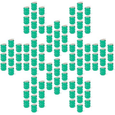 Vhbw - 100x Nimh Batería De Botón De Repuesto Tipo V80h 3 Pines 80 Mah 3,6 V Compatible Para Lámparas Solares, Etc. Vhbw - 100x Nimh Batería De Botón De Repuesto Tipo V80h 3 Pines 80 Mah 3,6 V Compatible Para Lámparas Solares, Etc.