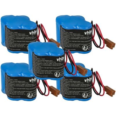 Vhbw 5x Batería Compatible Con Ge / Fanuc 18-t Sps, Beta Isvsp, Beta Isv, Alpha Isv, Alpha Isv Cnc Controlador De Periférico (3000 Mah, 6 V, Li-mno2) Vhbw 5x Batería Compatible Con Ge / Fanuc 18-t Sps, Beta Isvsp, Beta Isv, Alpha Isv, Alpha Isv Cnc Controlador De Periférico (3000 Mah, 6 V, Li-mno2)