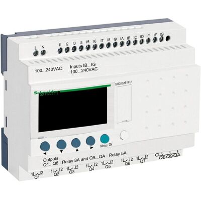 Schneider Electric - Relais Intelligent Modulaire Zelio Logic - 26 Es - 100..240vca Horloge Affichage - Sr3b261fu Schneider Electric - Relais Intelligent Modulaire Zelio Logic - 26 Es - 100..240vca Horloge Affichage - Sr3b261fu