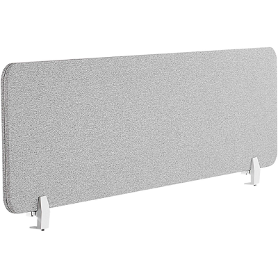 BELIANI Panel Separador Gris Claro 160 X 40 Cm Poliéster Pet Pantalla Acústica Oficina Wally BELIANI Panel Separador Gris Claro 160 X 40 Cm Poliéster Pet Pantalla Acústica Oficina Wally