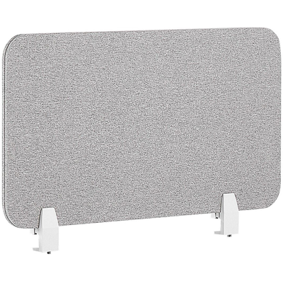 BELIANI Panel Separador Gris Claro 72 X 40 Cm Poliéster Pet Pantalla Acústica Oficina Wally BELIANI Panel Separador Gris Claro 72 X 40 Cm Poliéster Pet Pantalla Acústica Oficina Wally