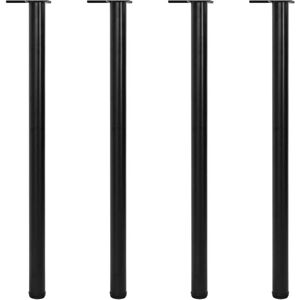 Patas De Mesa Ajustables En 4 Alturas Negro 1100 Mm Vidaxl Patas De Mesa Ajustables En 4 Alturas Negro 1100 Mm Vidaxl