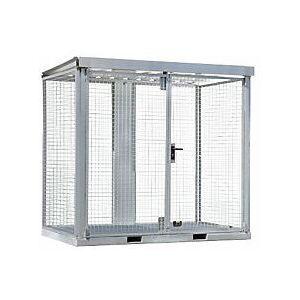 Contenedor de cilindros de gas eurokraft pro - Rejilla de acero galvanizado - Almacenamiento exterior Contenedor de cilindros de gas eurokraft pro - Rejilla de acero galvanizado - Almacenamiento exterior