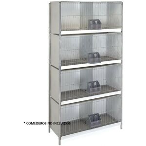Suinga - Jaula Para Palomas Chapa Galvanizada 8 Departamentos Con Patas, 100 X 45 X 202 Cm Suinga - Jaula Para Palomas Chapa Galvanizada 8 Departamentos Con Patas, 100 X 45 X 202 Cm