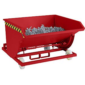 Contenedor de chatarra Eurokraft pro - 0,3m³, Rojo RAL 3000 Contenedor de chatarra Eurokraft pro - 0,3m³, Rojo RAL 3000