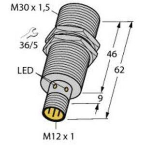 Sensor inductivo Turck - PNP, BI15-M30-VP6X-H1141 Sensor inductivo Turck - PNP, BI15-M30-VP6X-H1141