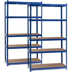 Wiltec Estanterías Industriales - Pack 2, 100x50x200cm, 5 Estantes - Metal y MDF Wiltec Estanterías Industriales - Pack 2, 100x50x200cm, 5 Estantes - Metal y MDF