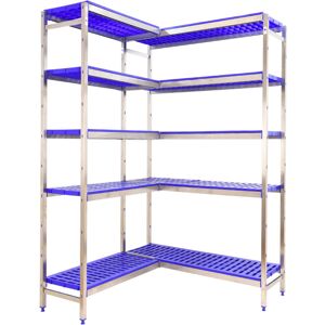 SIMONRACK Estantería Metálica Sin Tornillos Simoninox De 5 Estantes (200x166x40cm) Inox Y Azul SIMONRACK Estantería Metálica Sin Tornillos Simoninox De 5 Estantes (200x166x40cm) Inox Y Azul