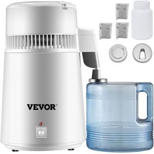 Vevor 4l Destilador De Agua Filtro De Destilación De Agua De Acero Inoxidable Con Recipiente De Plástico 750w 1 L/h, Blanco Vevor 4l Destilador De Agua Filtro De Destilación De Agua De Acero Inoxidable Con Recipiente De Plástico 750w 1 L/h, Blanco
