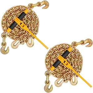 Kit De Tensor De Cadena Y Amarre 3/8' A 1/2' Tensor De Carga Con Trinquete 10mm X 304,8cm Límite De Carga De Trabajo De 4172 Kg Con Ganchos De Agarre Para Camión, Amarre, Transporte, Remolque - Vevor Kit De Tensor De Cadena Y Amarre 3/8' A 1/2' Tensor De Carga Con Trinquete 10mm X 304,8cm Límite De Carga De Trabajo De 4172 Kg Con Ganchos De Agarre Para Camión, Amarre, Transporte, Remolque - Vevor