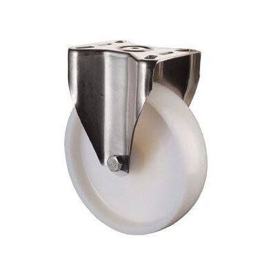 Rueda de transporte de acero inoxidable BS - 200mm - 300kg - Blanco Rueda de transporte de acero inoxidable BS - 200mm - 300kg - Blanco